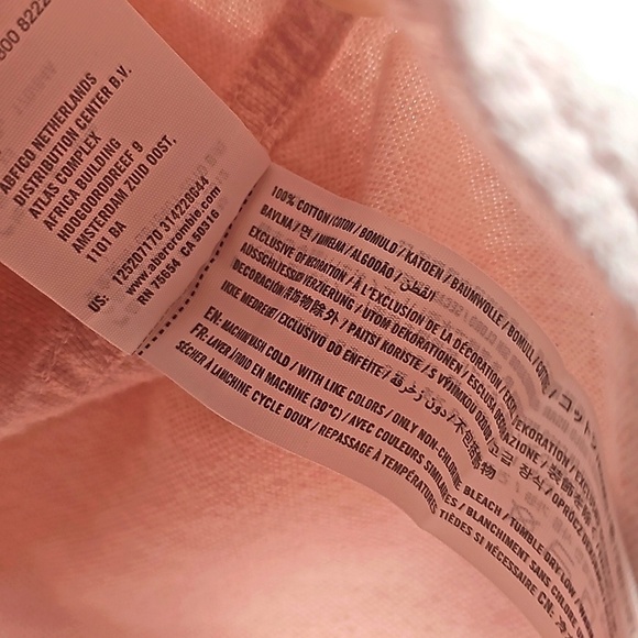 Abercrombie & Fitch XS Youth Pink Front Pocket Long Sleeve - Picture 5 of 7